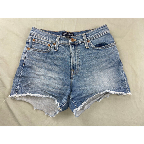 J.CREW Pants - J Crew Mercantile 5-Pocket Stretch Denim Cut Off Jean Shorts